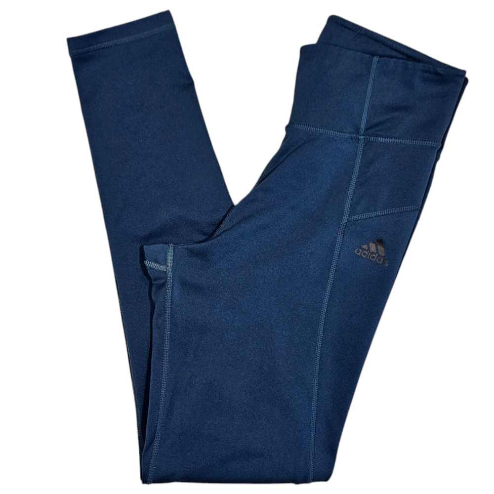 Adidas Climalite High-Rise Leggings Women’s Small Blue Stretch Athletic Pants